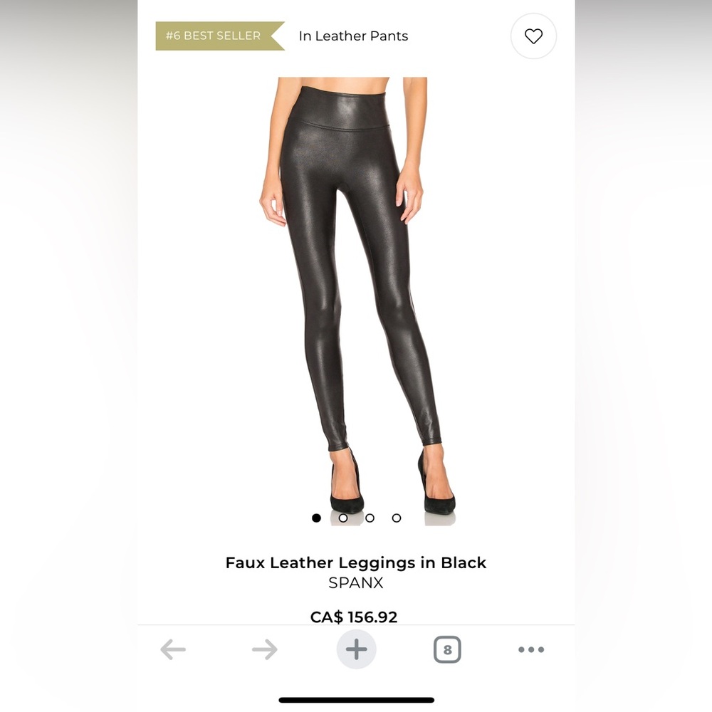 SPANX Black Leggings- faux leather- bundle offer